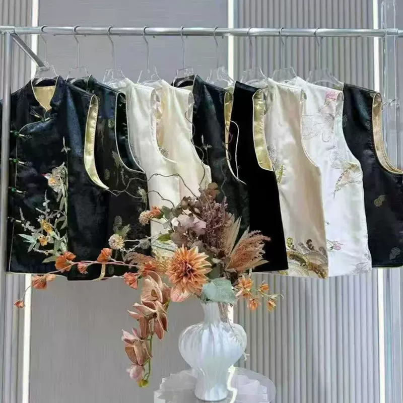 26春款芳草茵苏绣满绣重工马甲直播间流量品牌大版型女装库存尾货