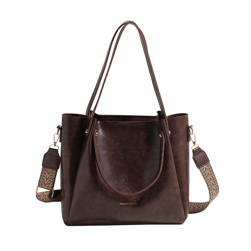 Borse da donna 2026 Nuovo modello Semplice Moda Borsa a tracolla grande capacità Vintage Tote_voghion.com