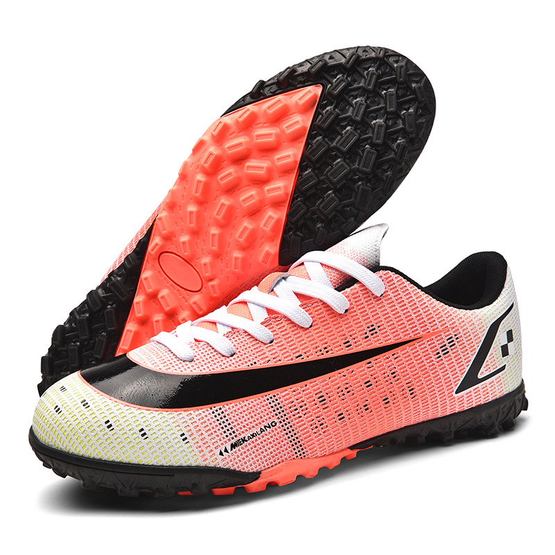 Zapatos de fútbol de uñas largas para hombres zapatos de entrenamiento de uñas cortas TF uñas rotas malla de verano estudiante transpirable tamaño adulto zapatos de prueba de cuerpo antideslizante