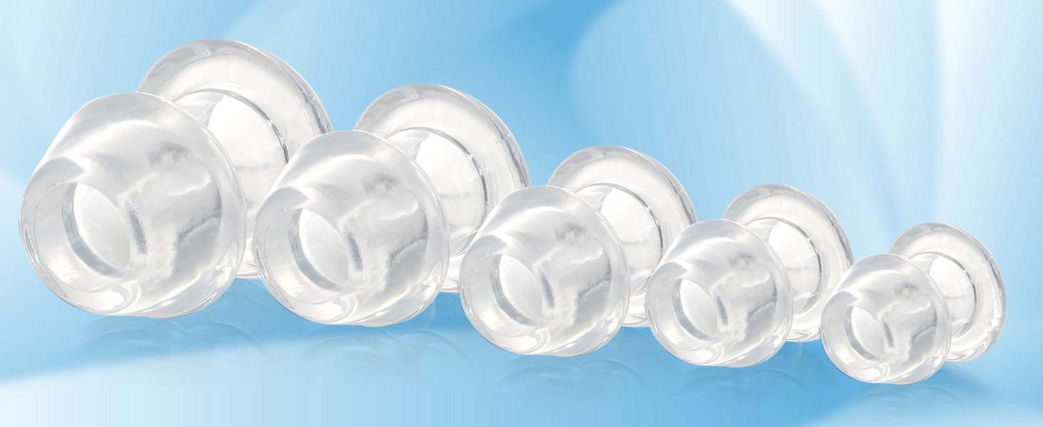 Cone-Shaped Hollow Anal Dilator Plug, Transparent Soft TPE, Anal Training Toy — detail image 5