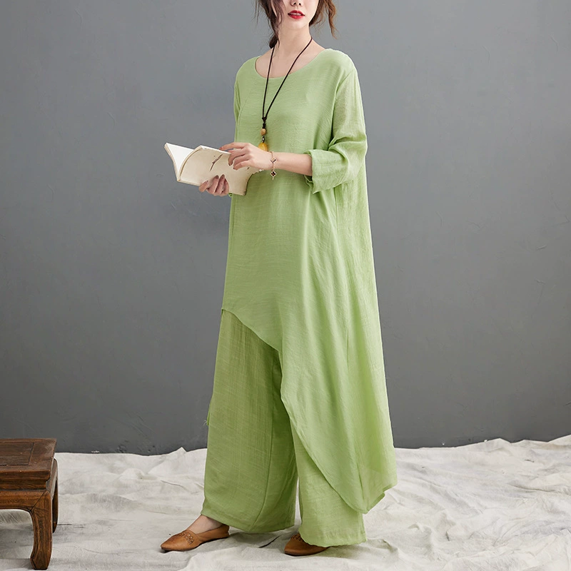 Autumn ethnic set, Chinese style, oversize, plus size