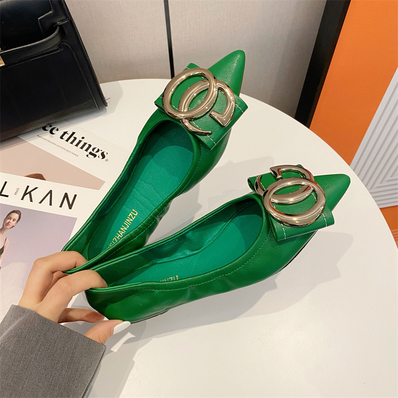 Elegant Pointed-toe Flat Shoes For Women Comfortable Soft-sole Pump_voghion.com