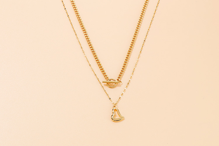 27g Weight PVD Coated Gold Plating Process 18K Gold Plated Plating Material 304 Stainless Steel Pendant Material Necklace Classification 304 Stainless Steel Chain Material Wedding, Travel Occasion 304 Stainless Steel Material Heart Pattern Women'S Gender Fashion Style Waterproof Non Tarnish Craft Gold, Silver Color PVD Coated 18K Gold Plated Heart Titanium Steel Fashion Waterproof Non Tarnish Necklace 2