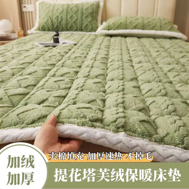 Winter Taffeta Extra Thick Mattress Cushion Household Bed Blanket Mat Quilt Non-Slip Dormitory Student Bedding Warm Mattress