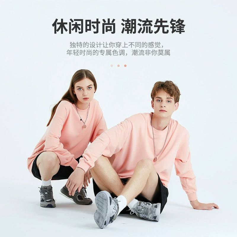 Свитшот с высоким воротом, однотонный пуловер из махровой ткани, стиль для пар, с возможностью нанесения текста, свободный крой, с длинным рукавом, с коротким рукавом, модный бренд.