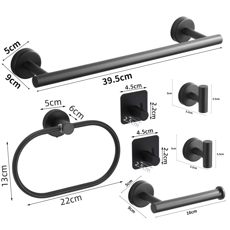 Colgante de acero inoxidable conjunto de baño hogar vida sin rastro pared tipo toalla de almacenamiento de toallas de gancho