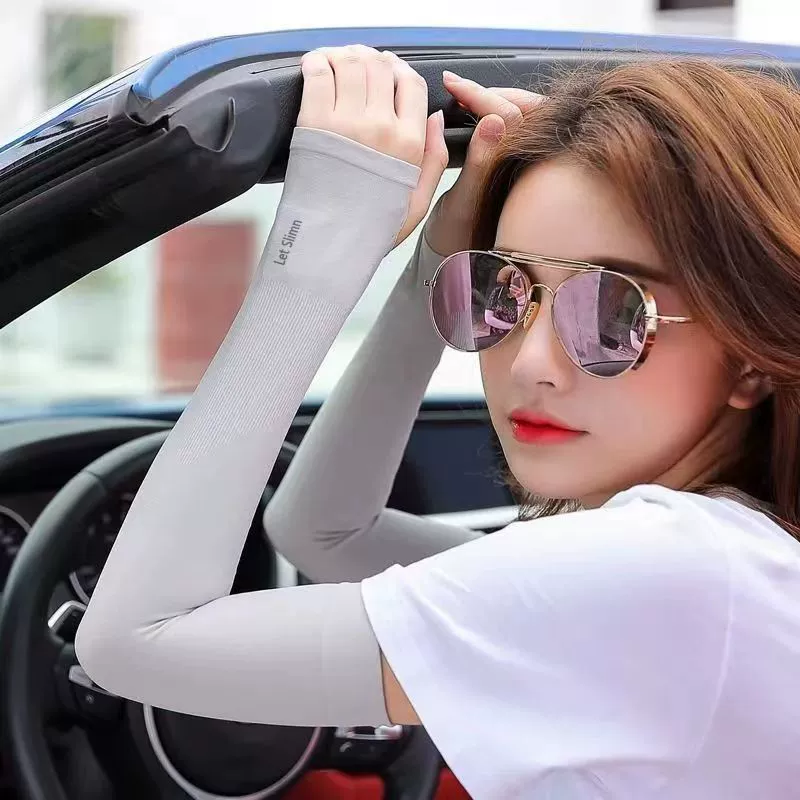 Летние мужские и женские ледяные рукава солнцезащитные рукава, анти-ультрафиолетовые лучи, тонкий лед, тонкий, длинный рукав из ледяного шелка