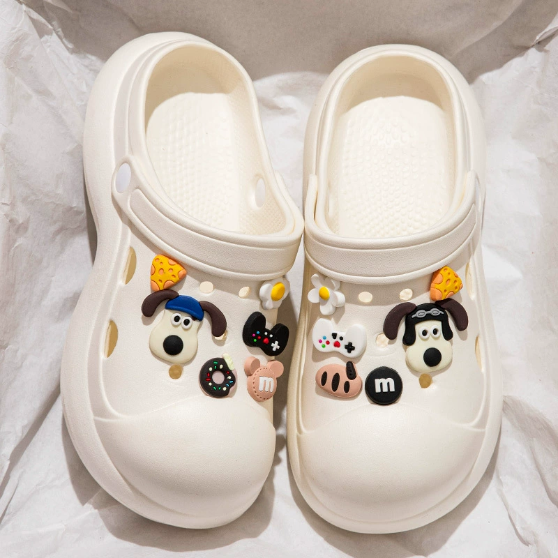 Обувь с толстым дном для женщин, увеличенный 2025 новый пляж EVA нескользящий и неприятный запах летом