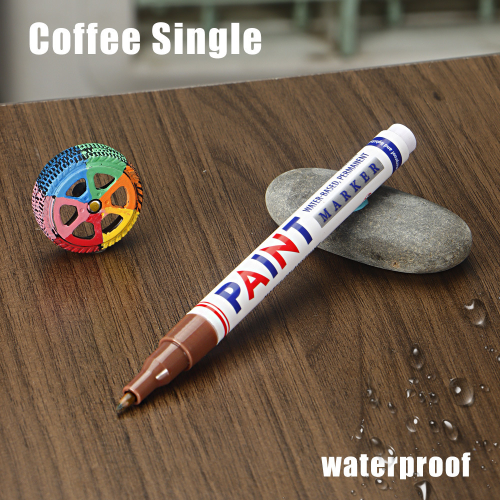 Pluma de pintura transfronteriza impermeable no se desvanece marca de secado rápido para neumáticos de automóviles muebles de estala de pintura de reparación