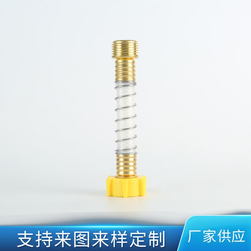 园花伸缩管防弯曲打结弹簧水管 花园家用全铜接头水管耐压