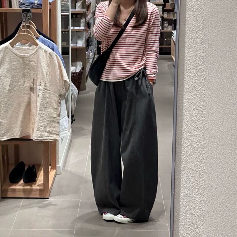 High-Waisted Loose Slimming Straight-Leg Casual Pants for Women, 2026 Autumn New Design with Three-Dimensional Tailoring Wide-Leg Long Pants High-Waisted Loose Slimming Straight-Leg Casual Pants for Women, 2026 Autumn New Design with Three-Dimensional Tailoring Wide-Leg Long Pants