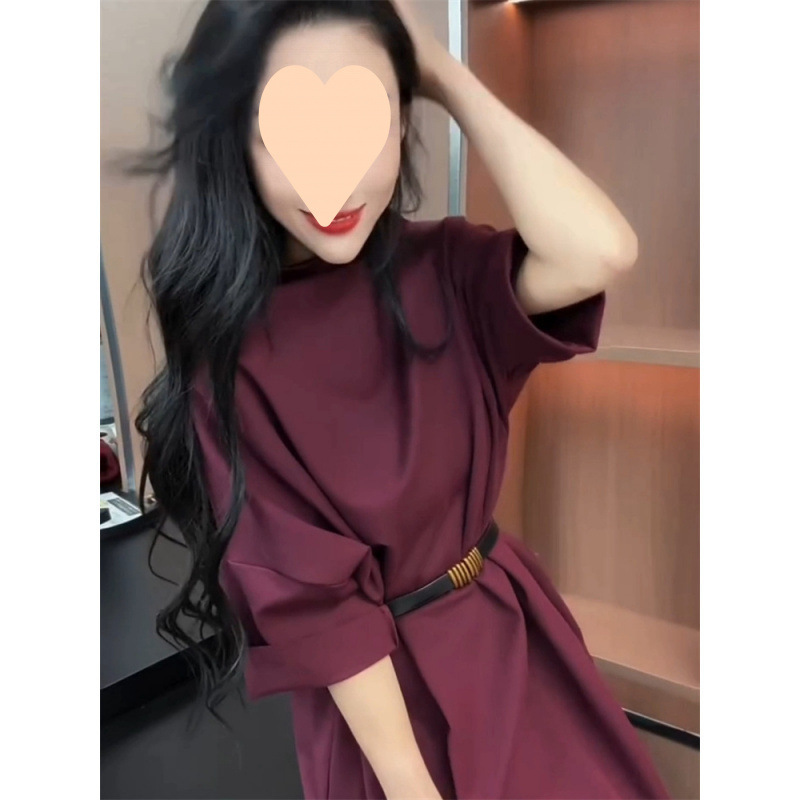 轻奢风高级感连衣裙2025春新款今年流行气质女神范简约纯色长裙|undefined