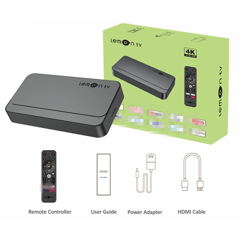 Lemon TV сет-топ бокс 4K HD поддержка двойного Wi‑Fi Android ATV версия ТВ-приставки 2GB/8GB
