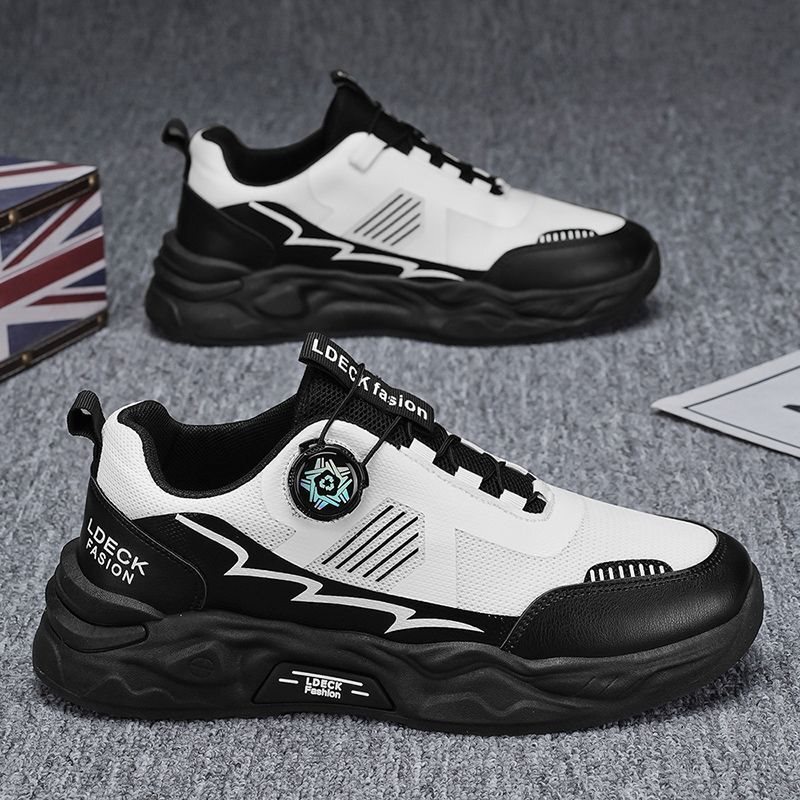 Spring Men's Shoes 2025 New Outdoor Casual Rotating Button Mountaineering Sports Shoes Sports Non-Slip Running