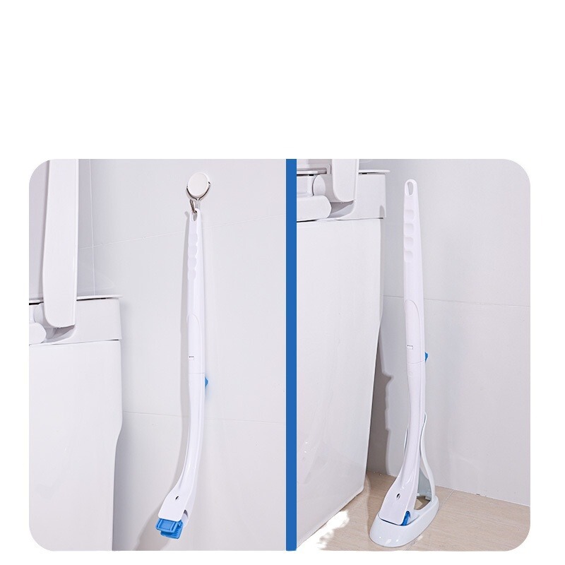 雲蕾使い捨てトイレブラシ家庭用トイレ死角なし壁掛け式トイレブラシ可溶解交換ヘッド|undefined