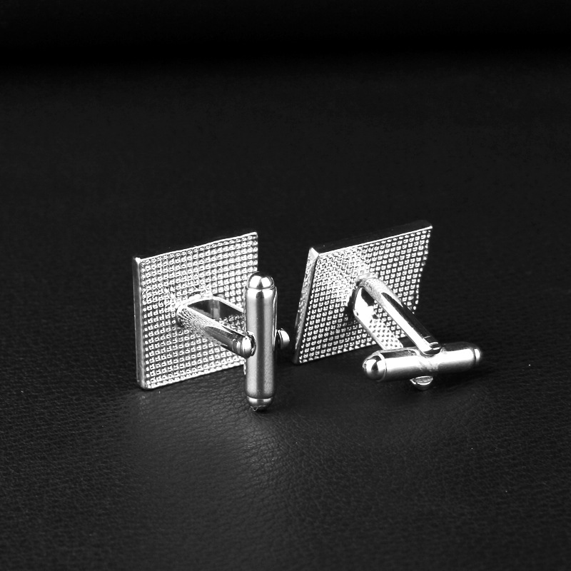 Nouveaux boutons de manchette carrés en cristal de diamant Boutons de manchette de chemise pour hommes français à la mode_voghion.com