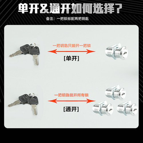 Locks for sliding glass cabinet doors, letterboxes, file cabinets, office desks, furniture, storage cabinets, drawer locks