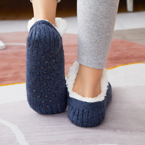 Children's Floor Socks with Fleece and Thickening Winter Warm Autumn and Winter Girls' Baby Anti-Slip Boys' Coral Fleece Indoor Socks