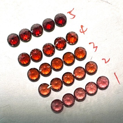 Factory Direct Supply of Natural Red Garnet Light Pink Garnet 0.9Mm-5Mm Faceted Jewelry Stones