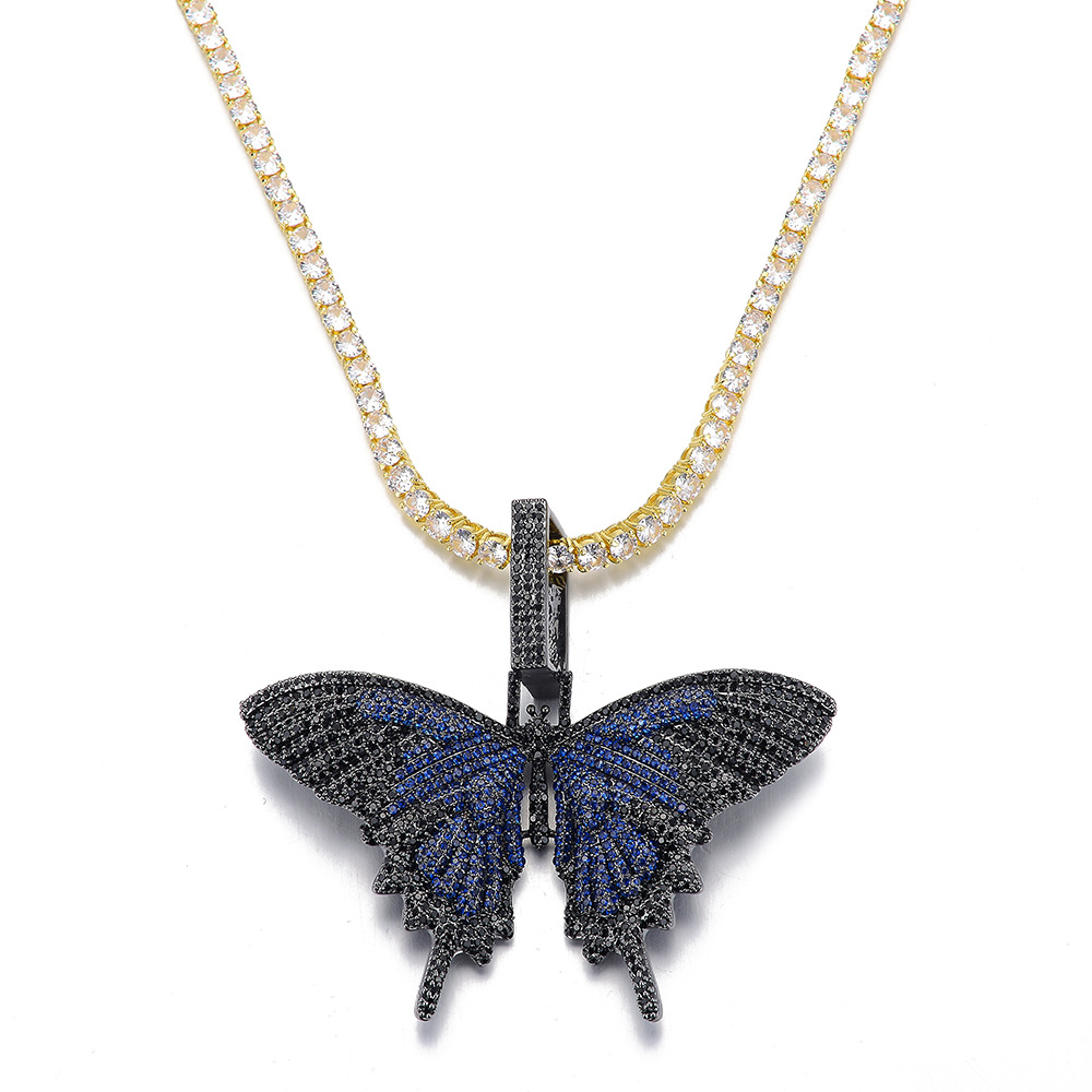 Luxury Zircon Butterfly Pendant Necklace For Women Elegant Style_voghion.com