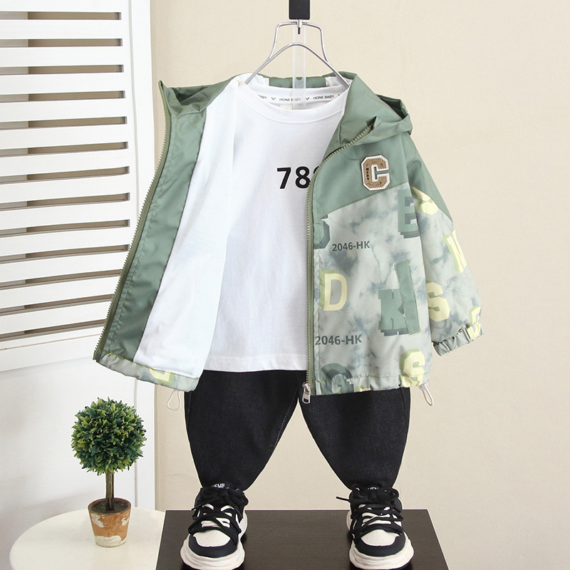 5974 Chaquetas de otoño para niños Chaquetas de estilo occidental para niños 2025 Nuevo estilo de primavera y otoño para bebés Chaquetas de moda