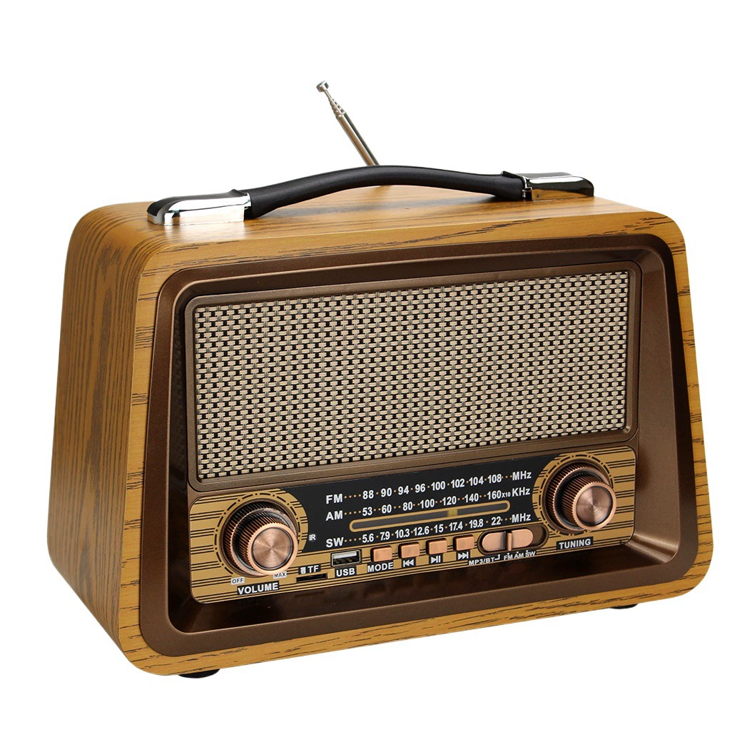 Экспортный бестселлер: ретро-колонка Bluetooth для пожилых людей, полнодиапазонная акустическая система, портативная деревянная ностальгическая многофункциональная радиоприемник.