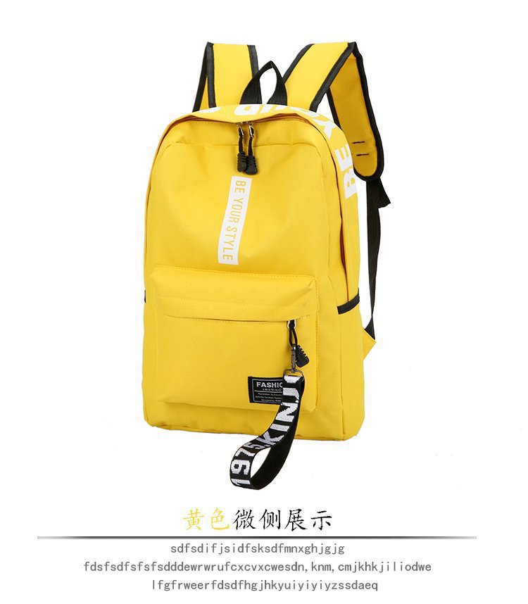 2026er koreanische Schultertasche mit Buchstabenmotiv für Jungen und Mädchen, Mittel- und Oberschüler, Schultasche für Damen mit großem Fassungsvermögen, Campus-Segeltuch-Rucksack