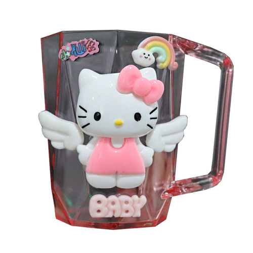 Cartoon Cute Children's Toothbrush Cup Creative Diamond Mouthwash Cup Household Toothbrush Cup Student Dormitory with Tooth Holes Toothbrush