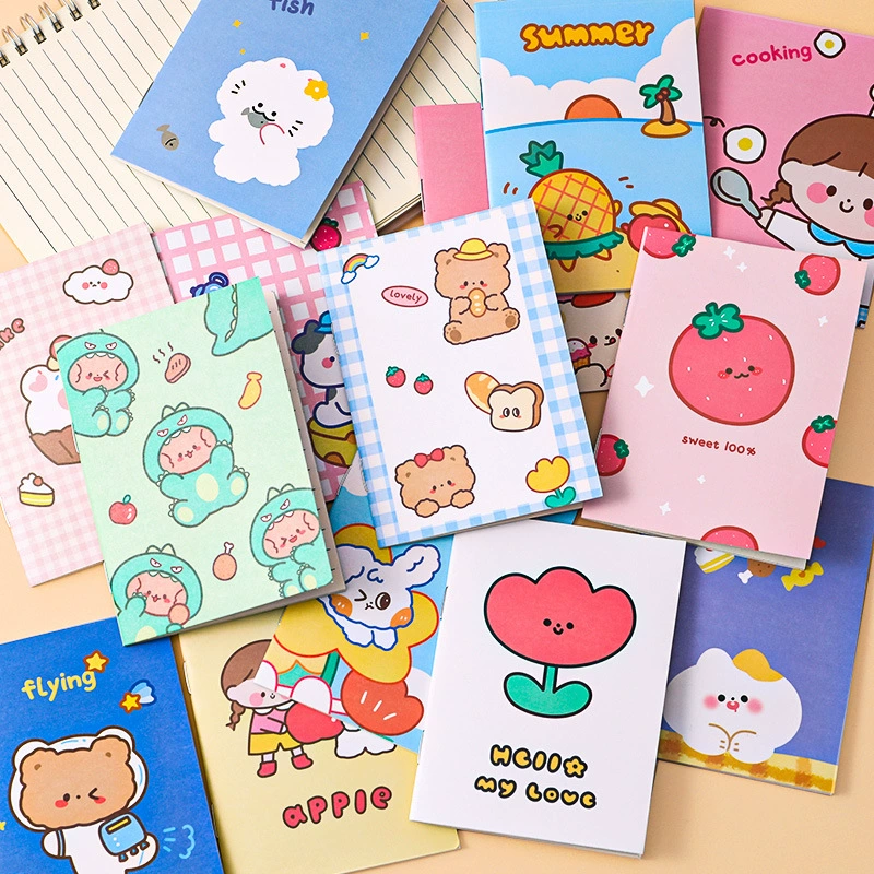Cartoon book, stationery, small handheld notebook for students