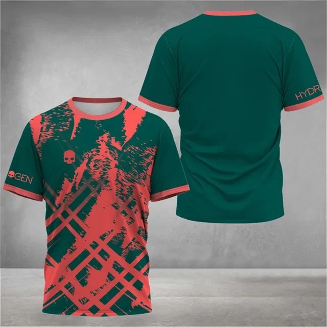 Deportes para hombres malla transpirable suelta camiseta de manga corta venta directa de fábrica moda 3D impresión digital spot