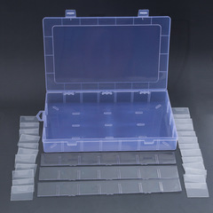 Full removable 28-grid, part removable 28-grid, fixed 27-grid transparent plastic box ring earring accessories storage box