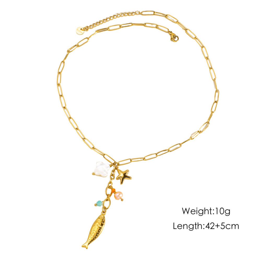 Klobige Halskette Mit Anhängern Für Damen Und Mädchen_voghion.com