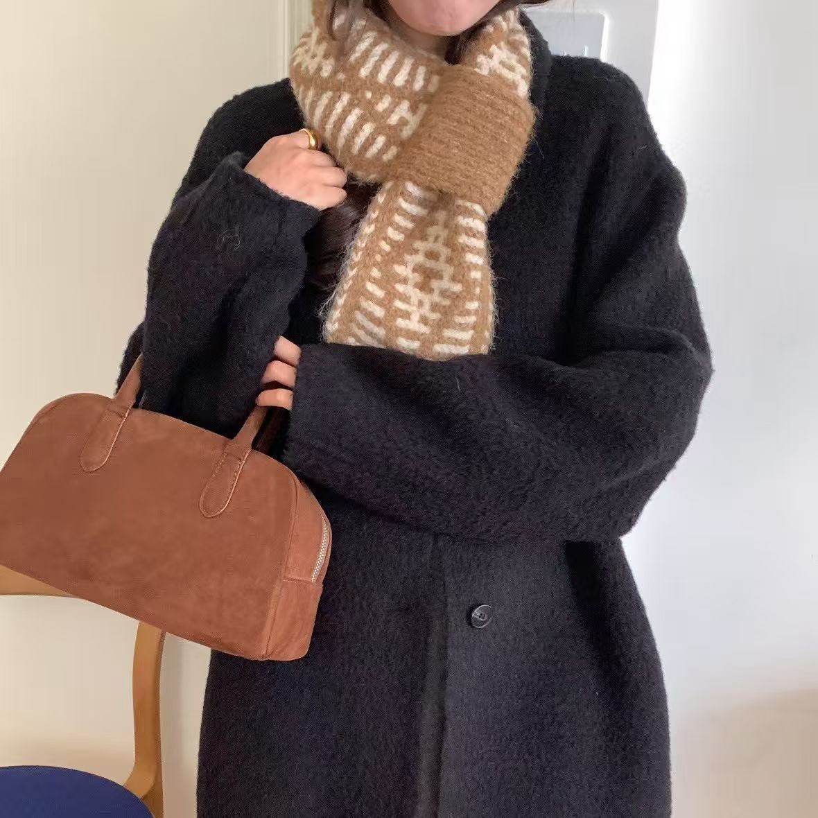 Cuello de Punto para Mujer Tejido de Punto Cálido para Invierno