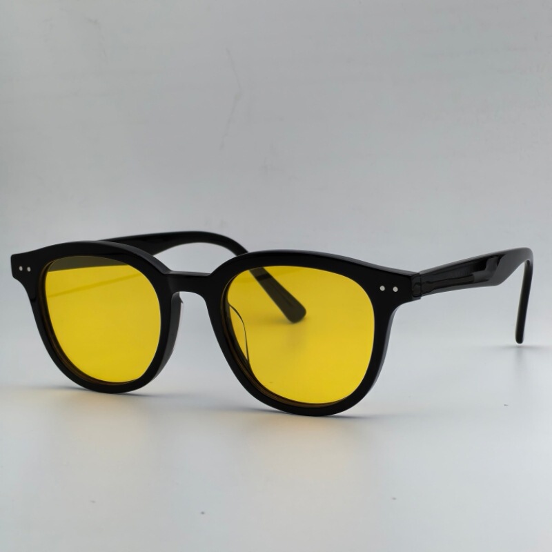 New high-end acetate HD polarized night vision glasses, non-GM sunglasses with small round frames, unisex sunglasses New high-end acetate HD polarized night vision glasses, non-GM sunglasses with small round frames, unisex sunglasses