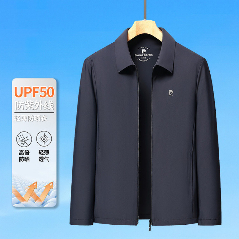 2025 Special Edition Summer Jacket Men's Single Layer Mulberry Silk Middle-Aged Business Sun Protection Clothing