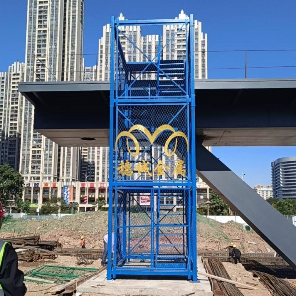 深基坑施工箱式安全爬梯 走道梯笼 组合框架式梯笼现货可批发