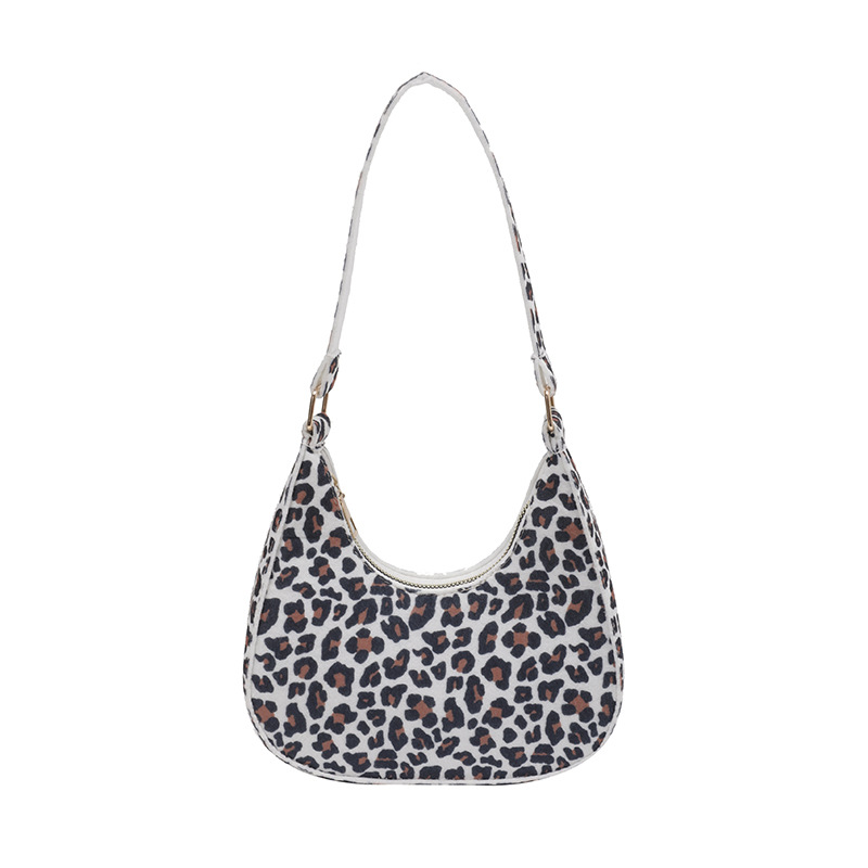 Bolsas transfronterizas para mujeres 2026 nuevo nicho de leopardo bolsas de brazo de moda para mujeres bolsas de hombro de fieltro de color universal