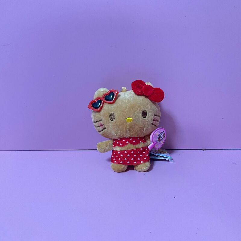新款夏威夷草裙kitty挂件关岛限定黑皮冲浪公仔书包钥匙 扣包挂饰|undefined