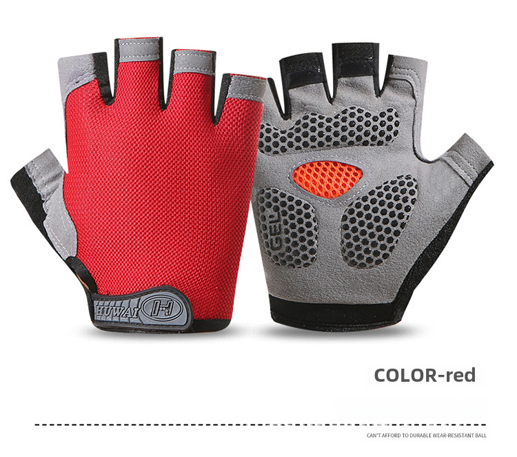 Sports Half Finger Butterfly Net Outdoor Riding Fitness Wear-resistant Breathable Shock-absorbing Non-slip Outdoor Finger Climbing Gloves_maomaolike.com