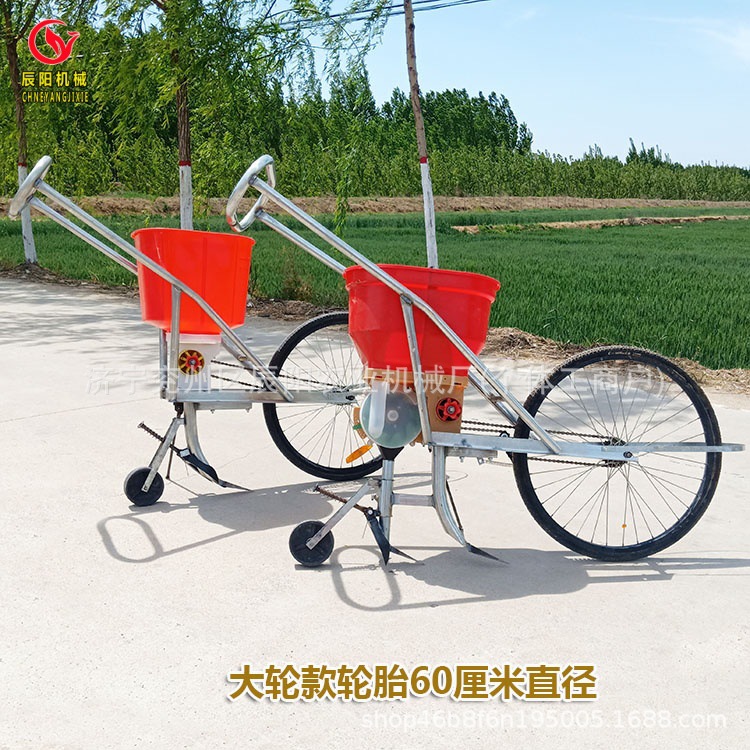 棉花豆花生玉手推式播种播种机精播滚轮点播播机耕种花生玉米大豆