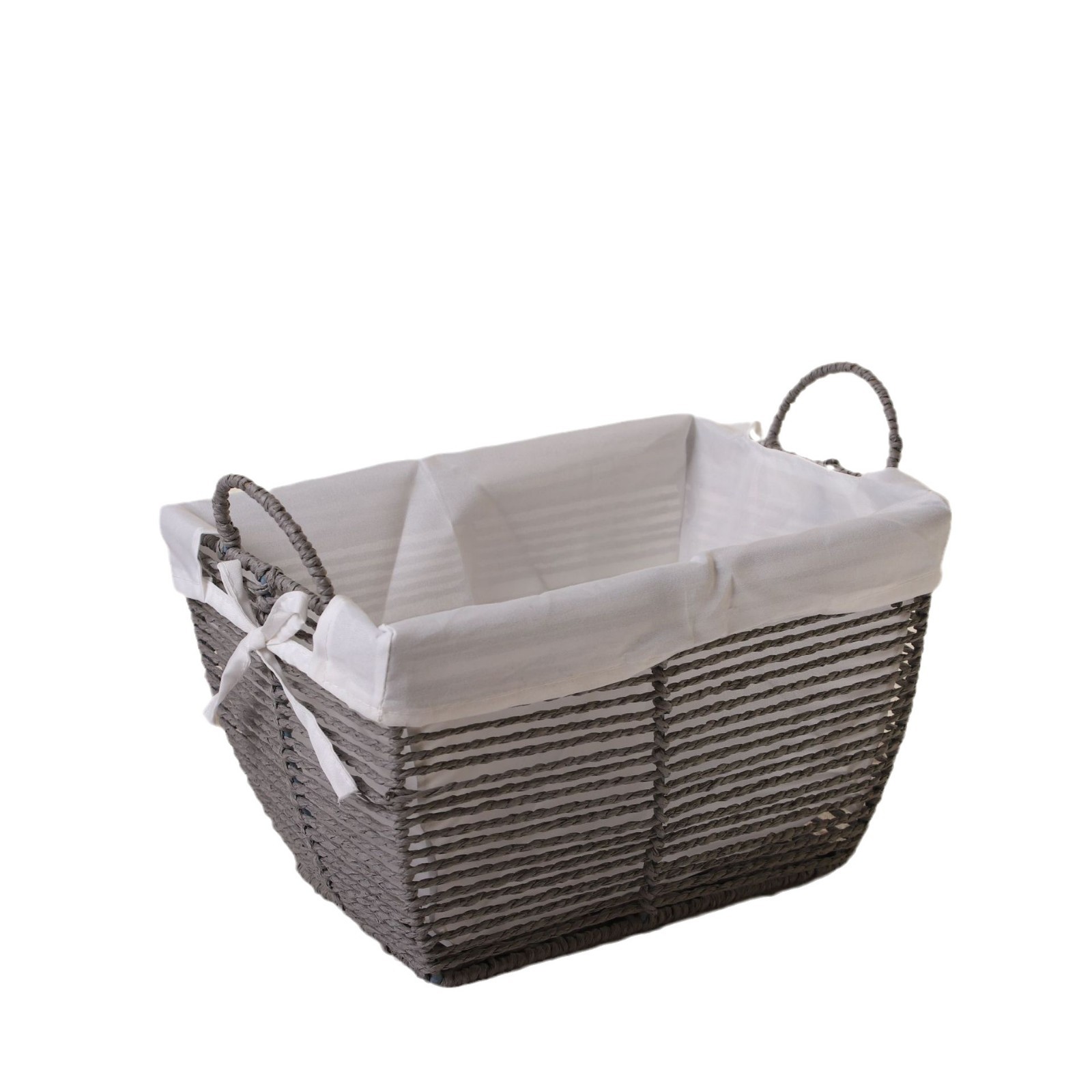 Cesta de almacenamiento de cosméticos trenzados de escritorio con mano de mano mesa de té cesto de tela de caña trenzado de juguetes cesto de entrada de misceláneos