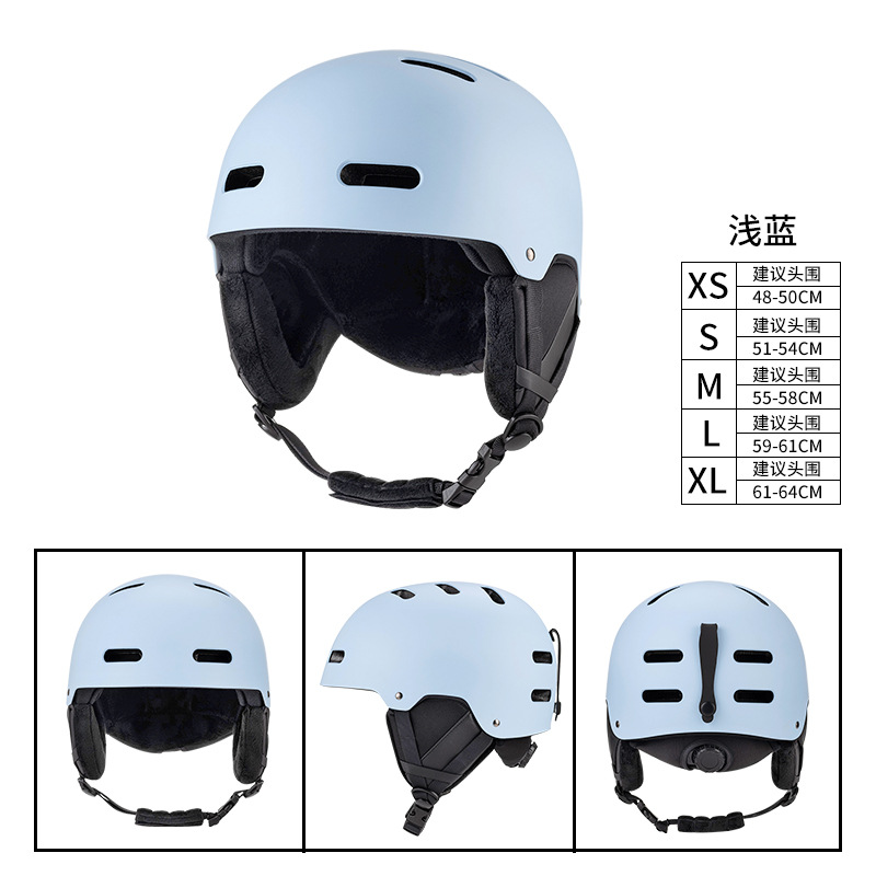 Nuevos niños adultos transfronterizos deportes al aire libre casco de esquí cubierta unisex con gafas con casco de esquí