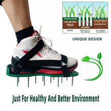 園林松土鞋魔術貼版本 園林工具跨境亞馬遜松土器園藝草坪增氧鞋