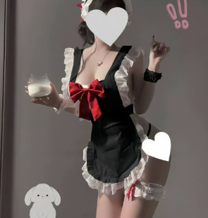 Lencería sexy lindo arco sexy lindo vestido de delantal de sirvienta puro viento y traje de uniforme de cadera