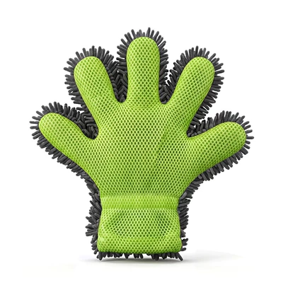 Chenille velvet five-finger towel car: Car cleaning tools