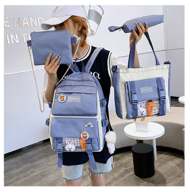 Wholesale Cartoon Pattern Large-capacity Handbag Backpack Messenger Bag Four-piece Set Nihaojewelry display picture 7