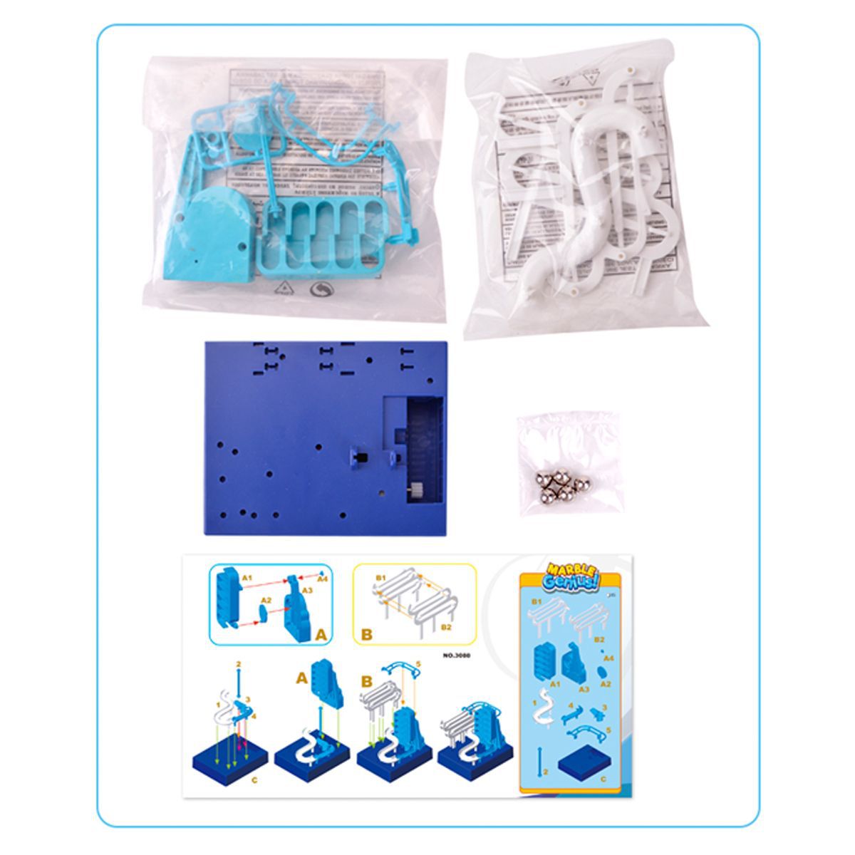 Educación temprana de los niños Inteligencia DIY auto-instalado bola Pista laberinto juguete eléctrico música STEM Ciencia y Educación juguete