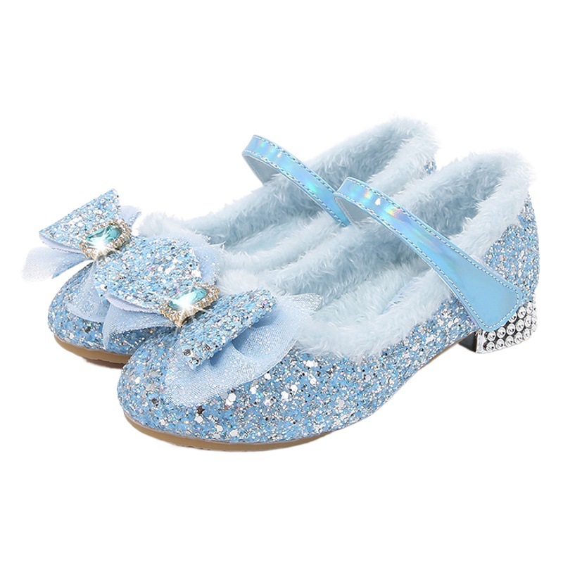 Zapatos de Tacón de Cristal con Forro Térmico con Suela TPR y Cierre de Velcro