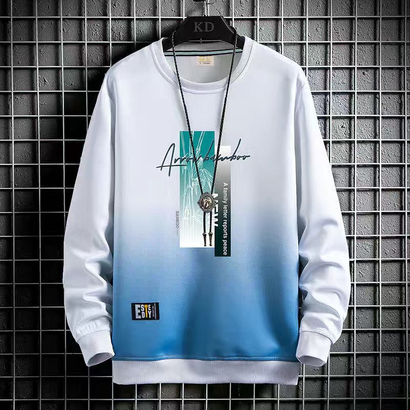 Camiseta de manga larga cuello redondo suéter moda marca 2023 nueva primavera y otoño camiseta juventud ropa superior