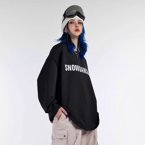 Icebreaker Couple Snowproof Windproof Ski Sweatshirt Loose Men Women Breathable Dual Snowboard Sweatshirt White Ski Sweatshirt Trendy